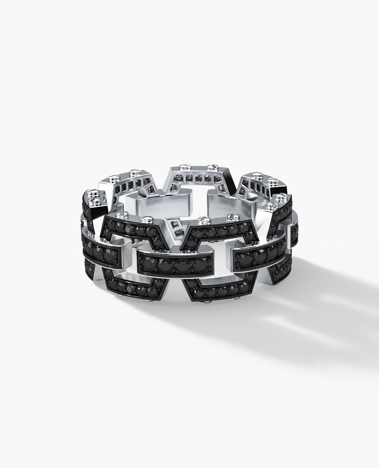 NORTHSTAR Gold Ring with 1.10ct Black Diamonds