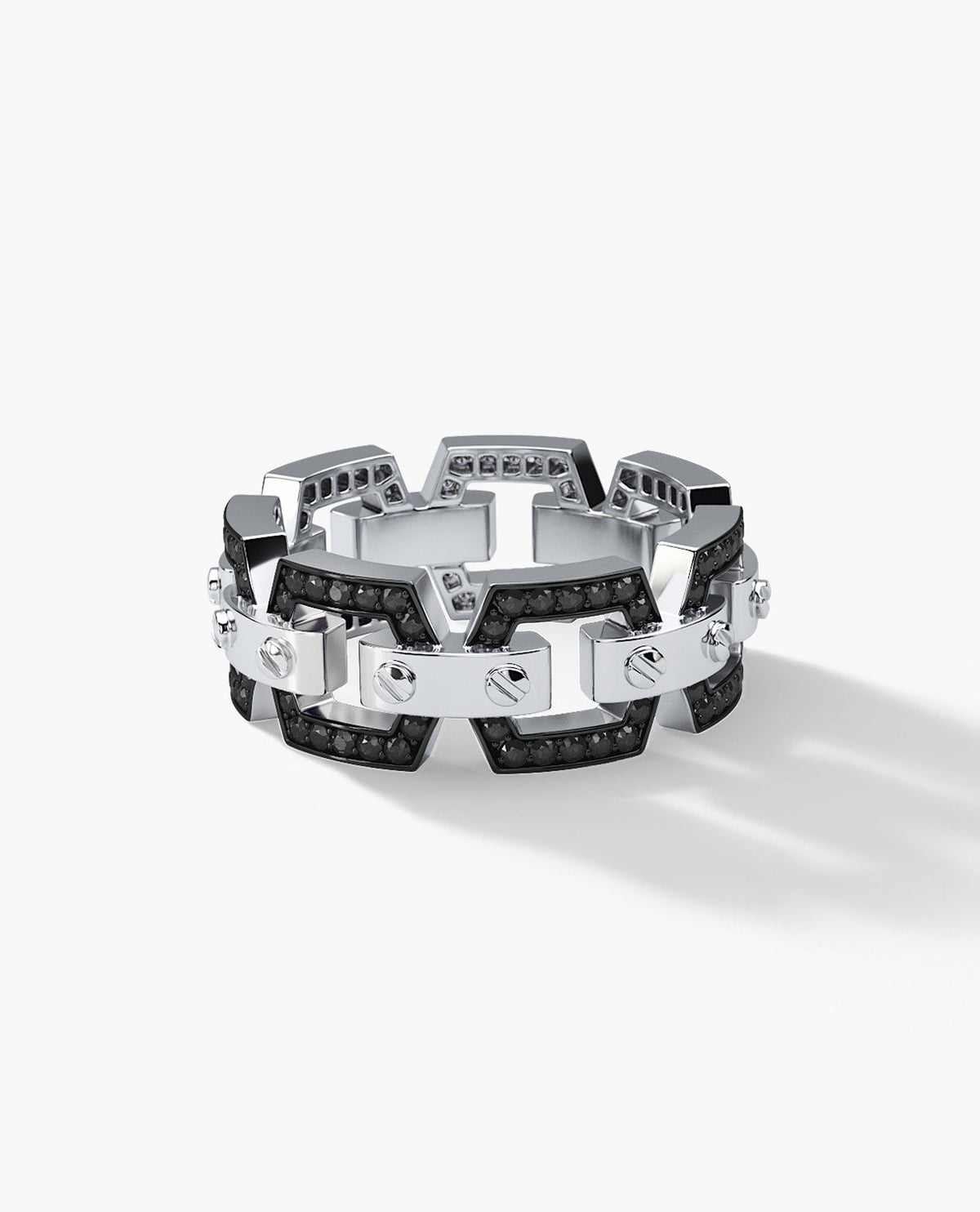 NORTHSTAR Gold Ring with 0.50ct Black Diamonds