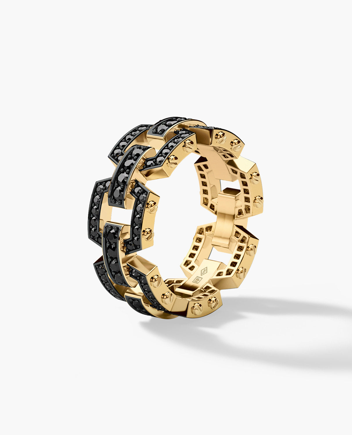 NORTHSTAR Gold Ring with 1.10ct Black Diamonds