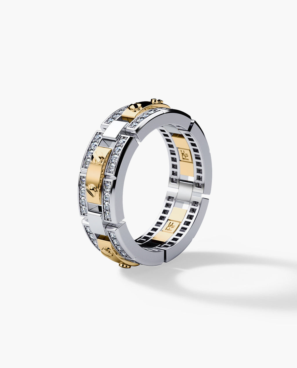 REX Two-Tone Gold Ring with 0.40ct Diamonds