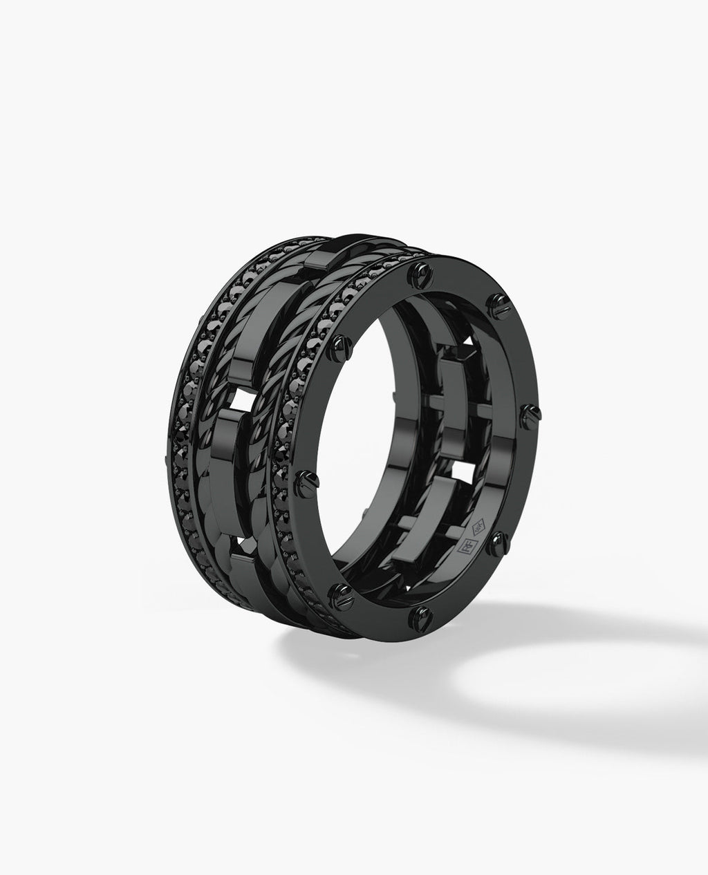 ROPES EverBlak Black Gold Ring with 1.05ct Black Diamonds