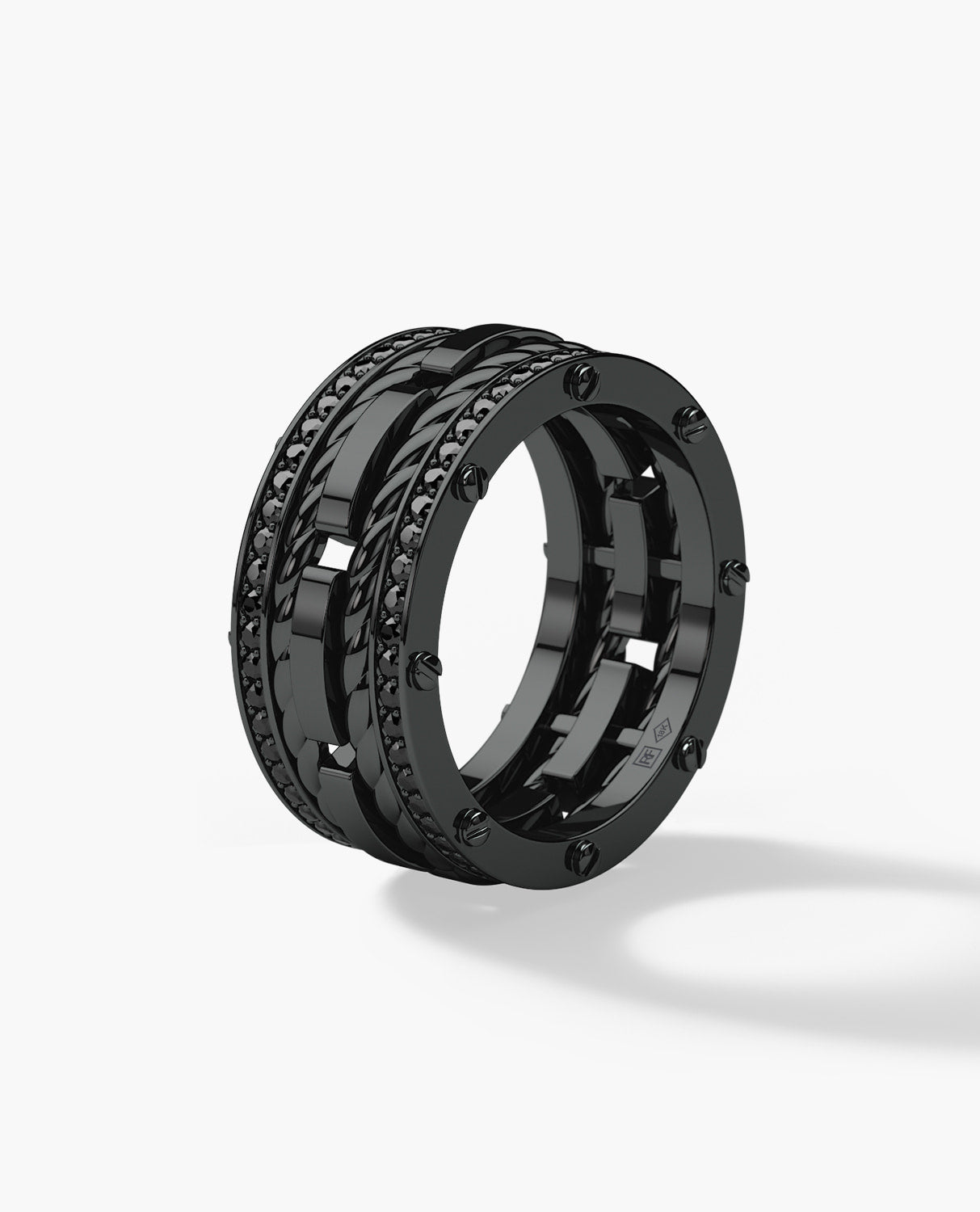 ROPES EverBlak Black Gold Ring with 1.05ct Black Diamonds