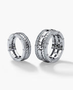 ROPES Gold Matching Diamond Wedding Band Set
