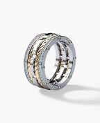 ROPES Two-Tone Gold Ring with 1.05ct Diamonds