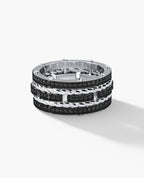 ROPES Gold Ring with 1.45ct Black Diamonds