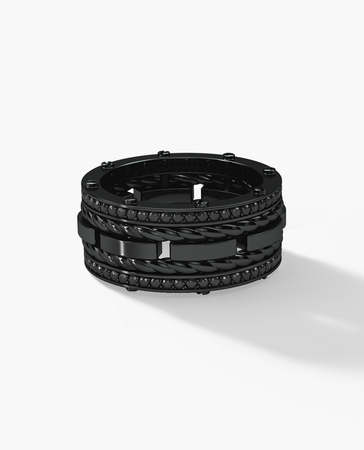 ROPES EverBlak Black Gold Ring with 1.05ct Black Diamonds