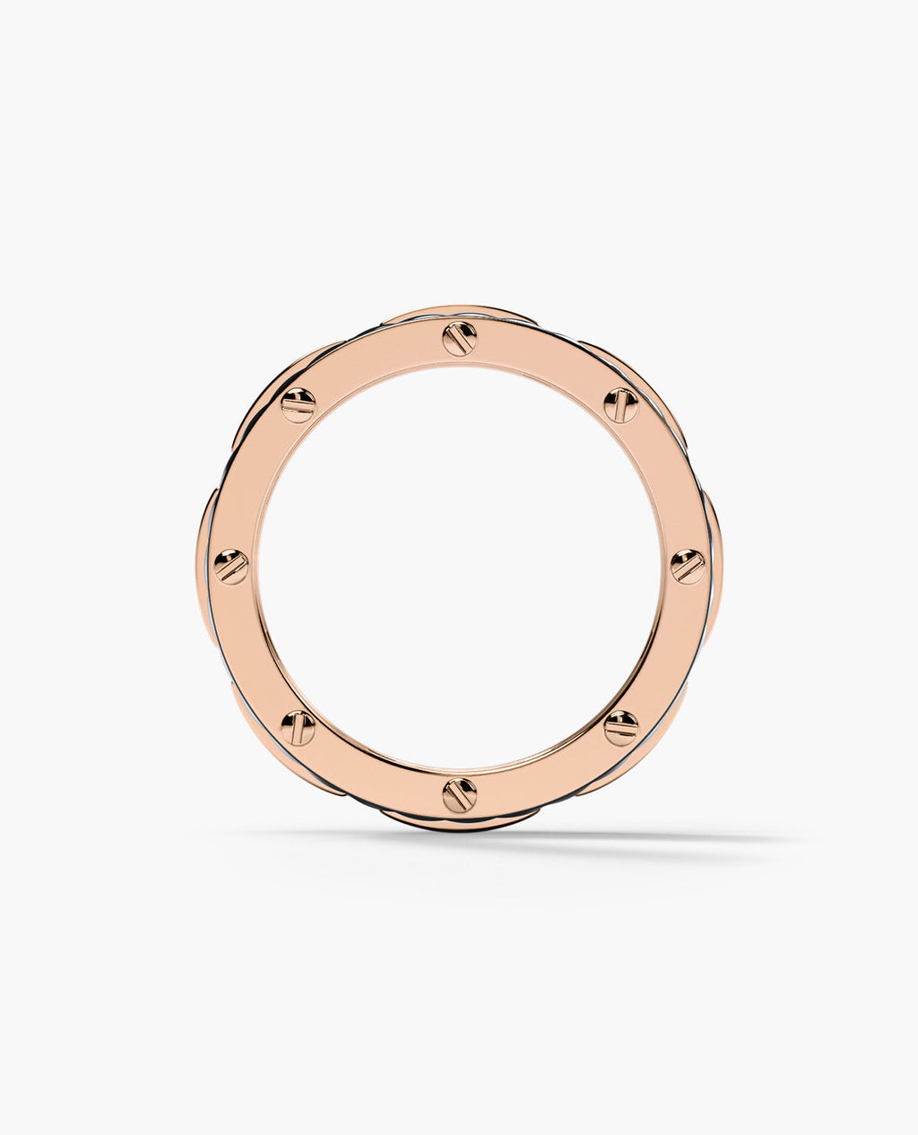 ROPES Two-Tone Gold Ring with 1.05ct Black Diamonds
