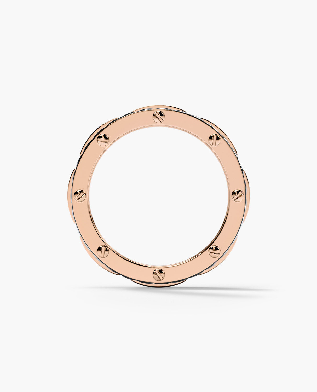 ROPES Two-Tone Gold Ring with 1.05ct Black Diamonds