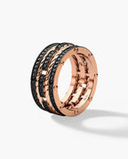 ROPES Gold Ring with 1.45ct Black Diamonds