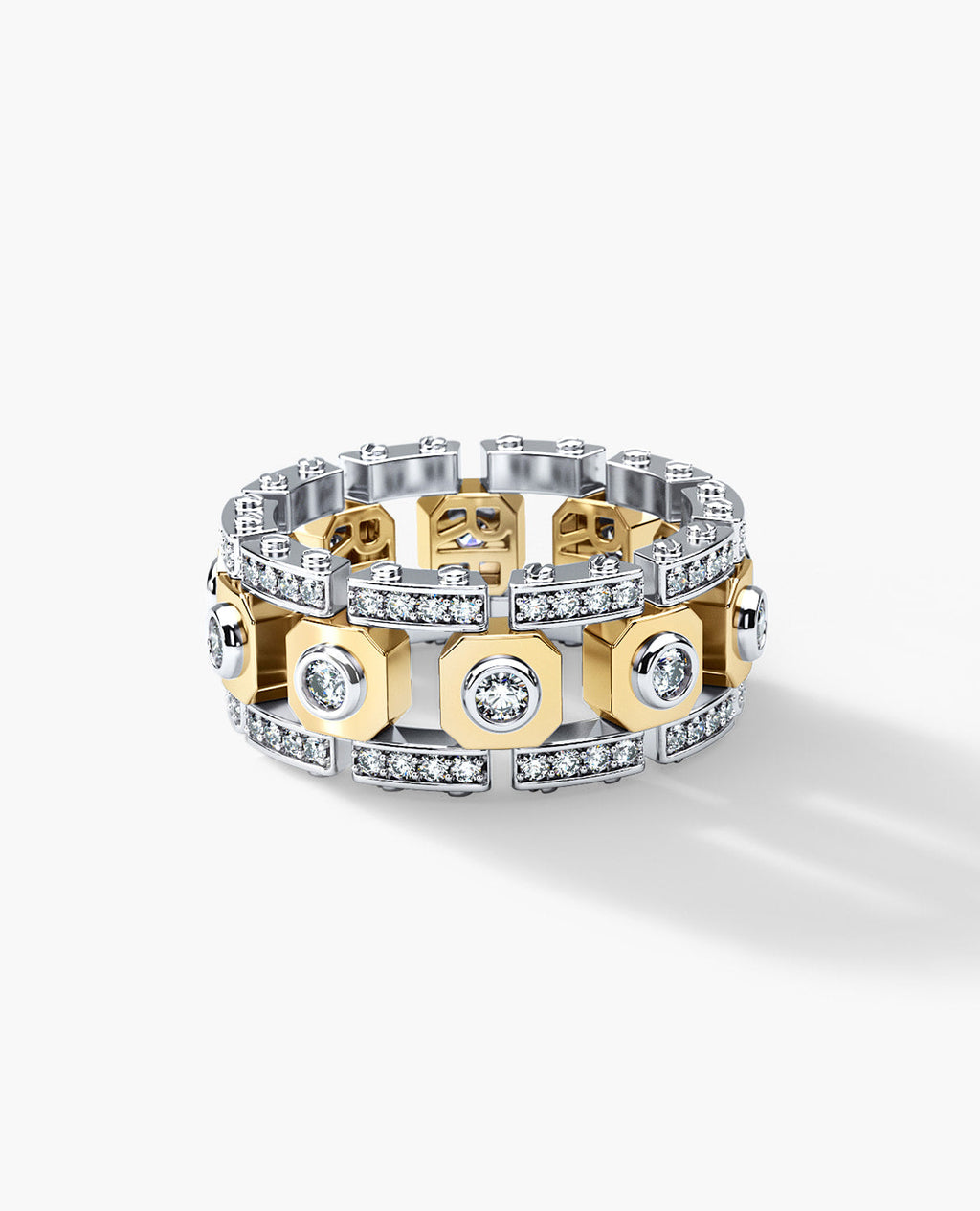 TALLAPOOSA Two-Tone Gold Ring with 1.30ct Diamonds