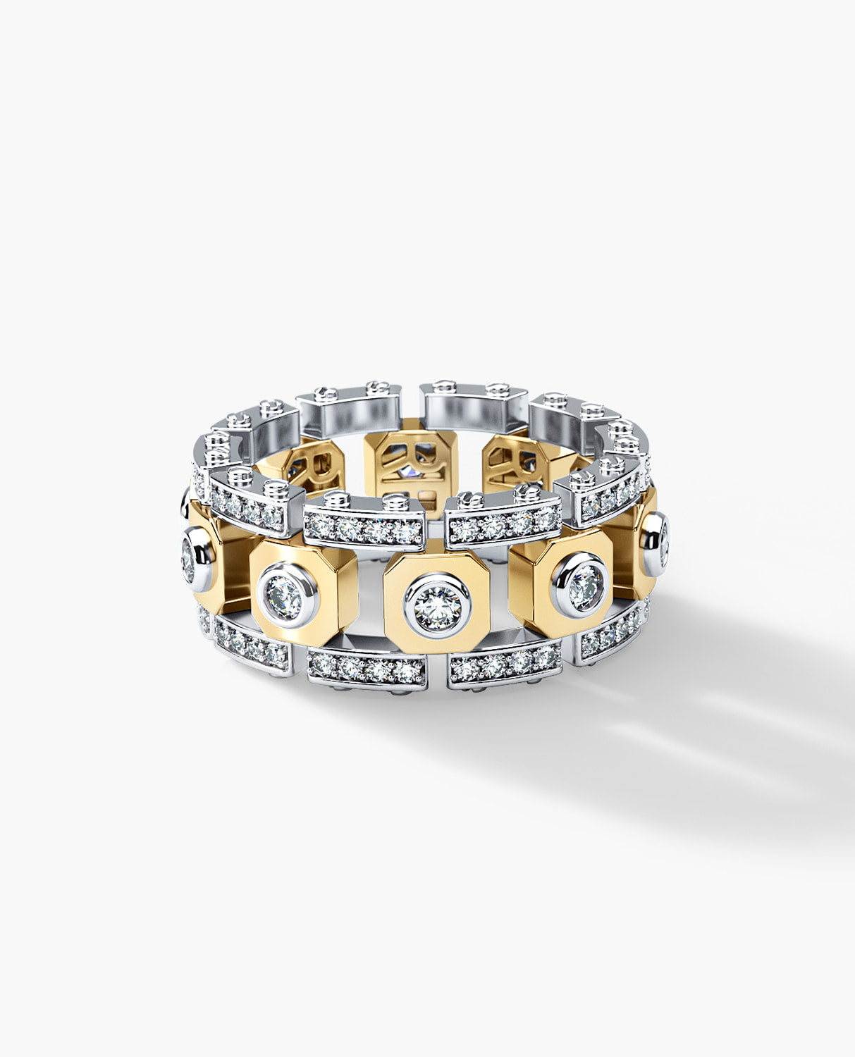 TALLAPOOSA Two-Tone Gold Ring with 1.30ct Diamonds