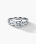 VULTURE Comfort Fit Men's Gold Solitaire Engagement Ring with 2.10ct Diamonds