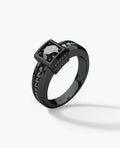 VULTURE Comfort Fit Men's EverBlak Black Gold Solitaire Engagement Ring with 1.45ct Black Diamonds