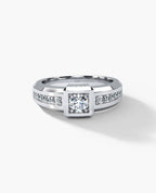 VULTURE Comfort Fit Men's Gold Solitaire Engagement Ring with 0.90ct Diamonds