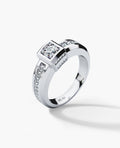 VULTURE Comfort Fit Men's Gold Solitaire Engagement Ring with 0.90ct Diamonds