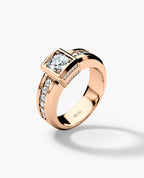 VULTURE Comfort Fit Men's Gold Solitaire Engagement Ring with 1.65ct Diamonds