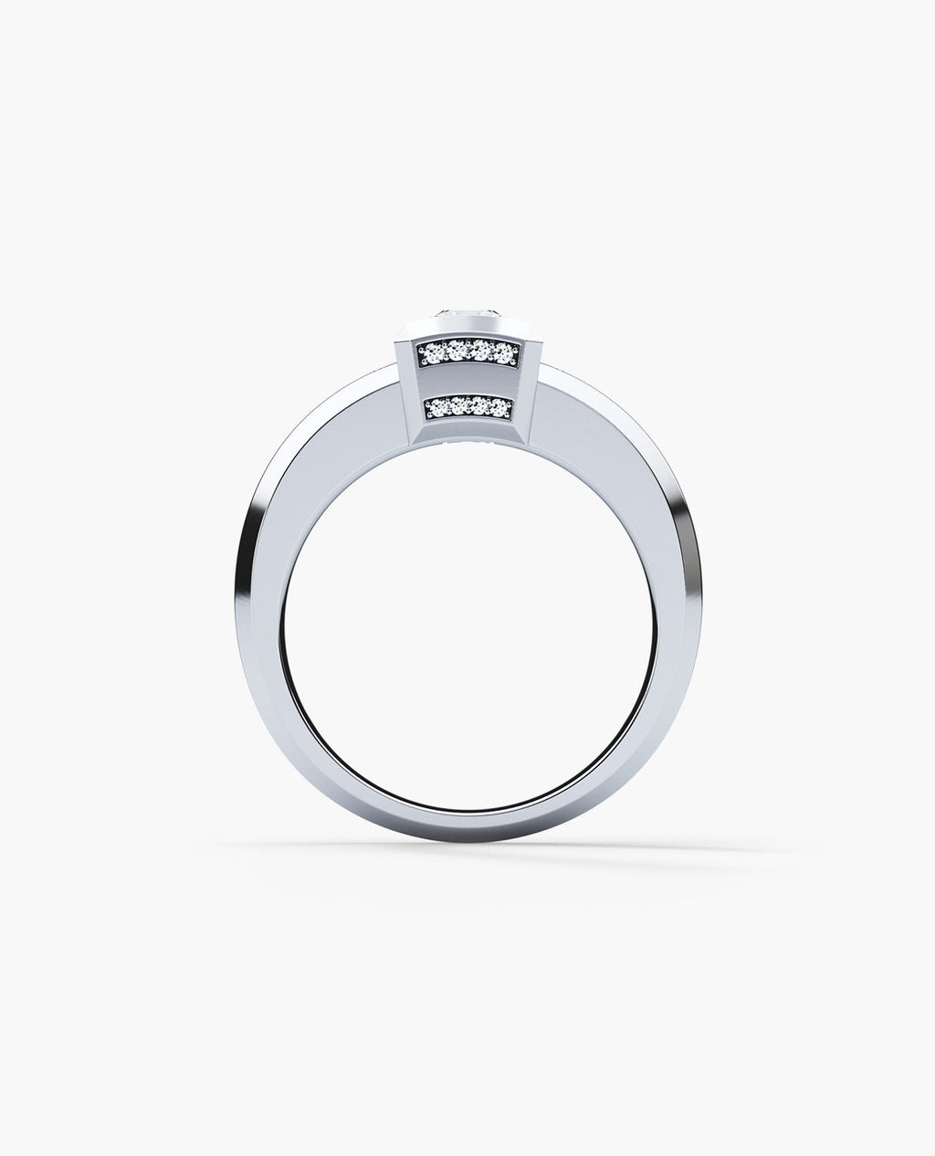VULTURE Comfort Fit Men's Gold Solitaire Engagement Ring with 0.90ct Diamonds