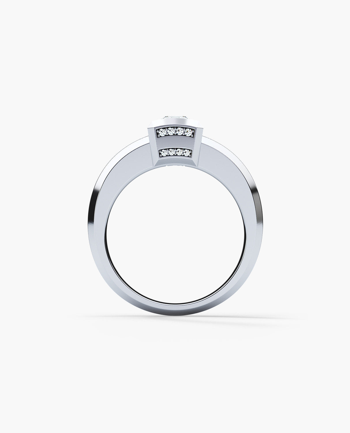 VULTURE Comfort Fit Men's Gold Solitaire Engagement Ring with 0.90ct Diamonds