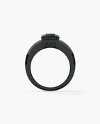 VULTURE Comfort Fit Men's EverBlak Black Gold Solitaire Engagement Ring with 1.45ct Black Diamonds