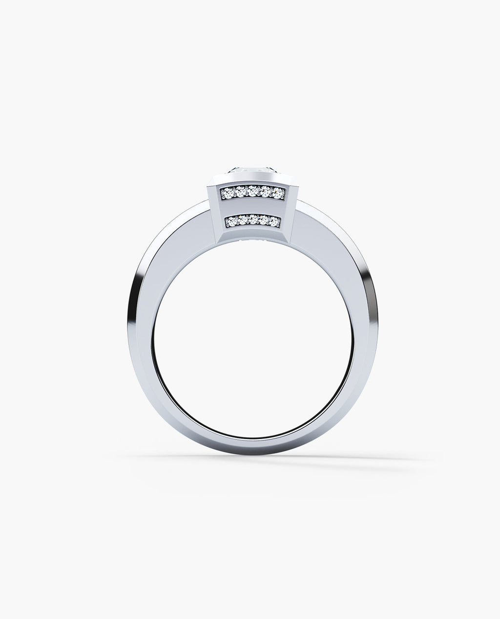 VULTURE Comfort Fit Men's Gold Solitaire Engagement Ring with 1.45ct Diamonds