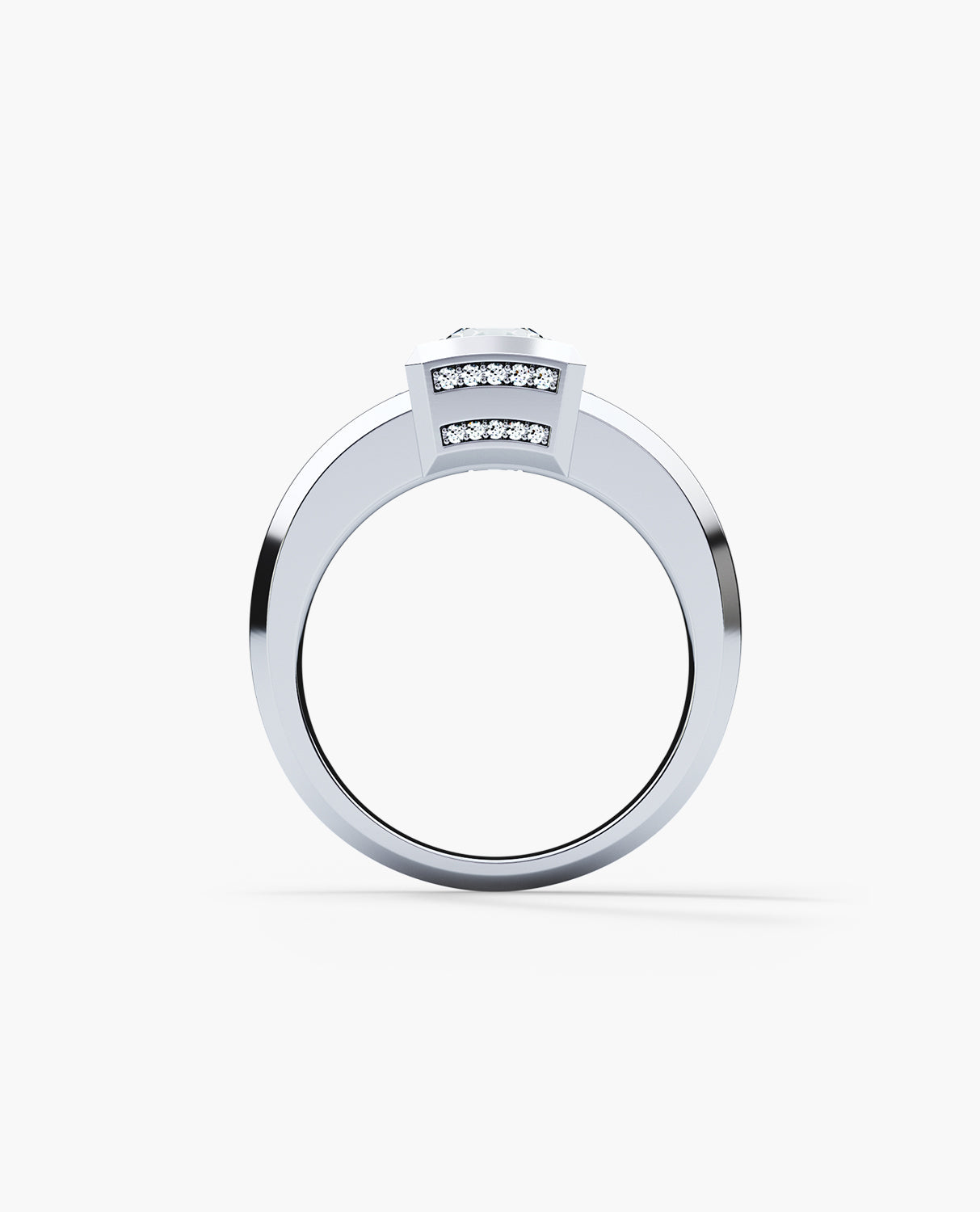 VULTURE Comfort Fit Men's Gold Solitaire Engagement Ring with 1.45ct Diamonds