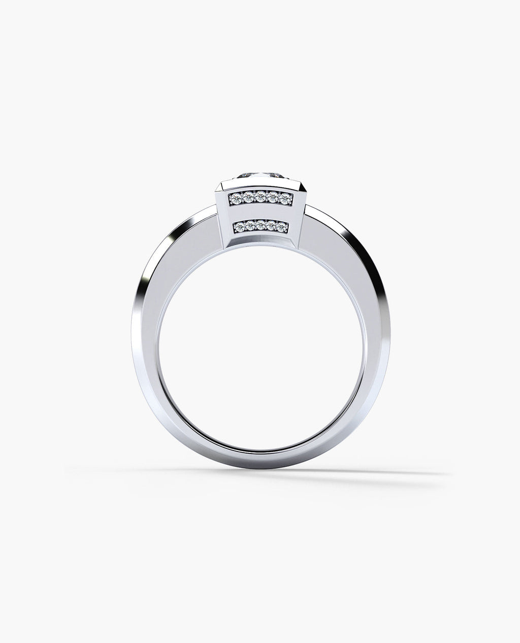 VULTURE Comfort Fit Men's Gold Solitaire Engagement Ring with 1.65ct Diamonds