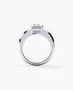 VULTURE Comfort Fit Men's Gold Solitaire Engagement Ring with 1.65ct Diamonds