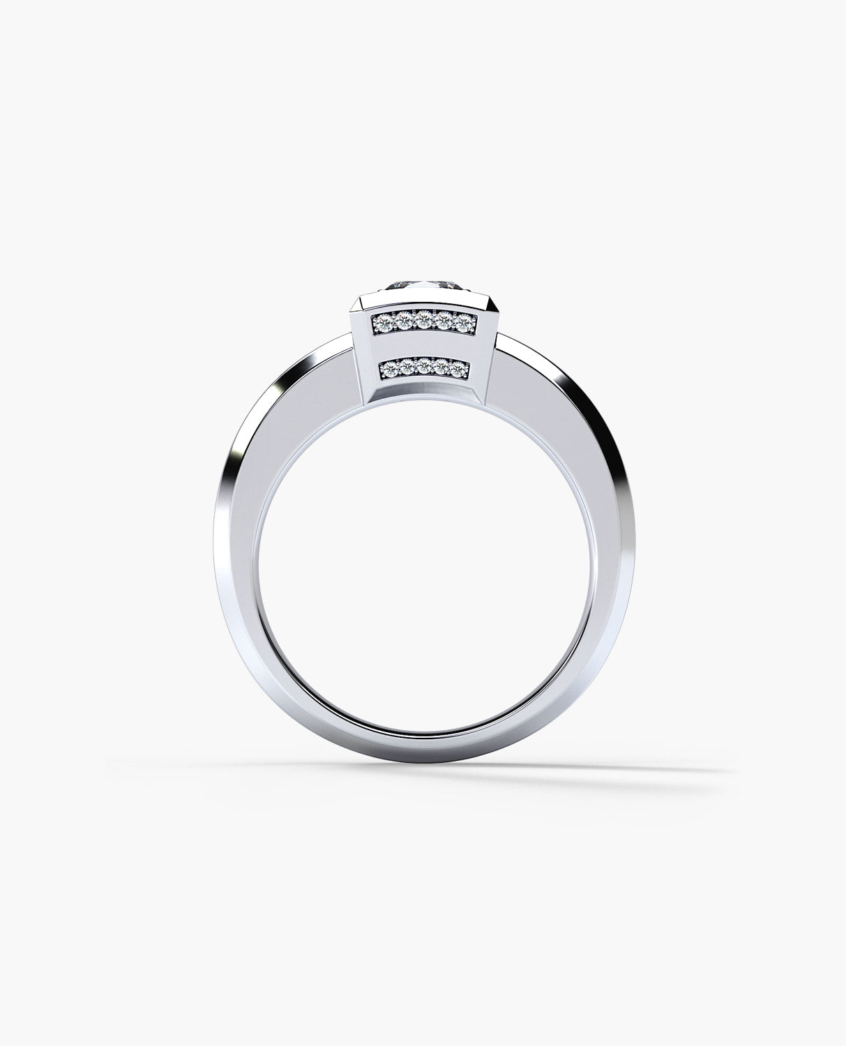 VULTURE Comfort Fit Men's Gold Solitaire Engagement Ring with 1.65ct Diamonds