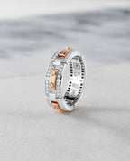 REX Two-Tone Gold Ring with 0.40ct Diamonds
