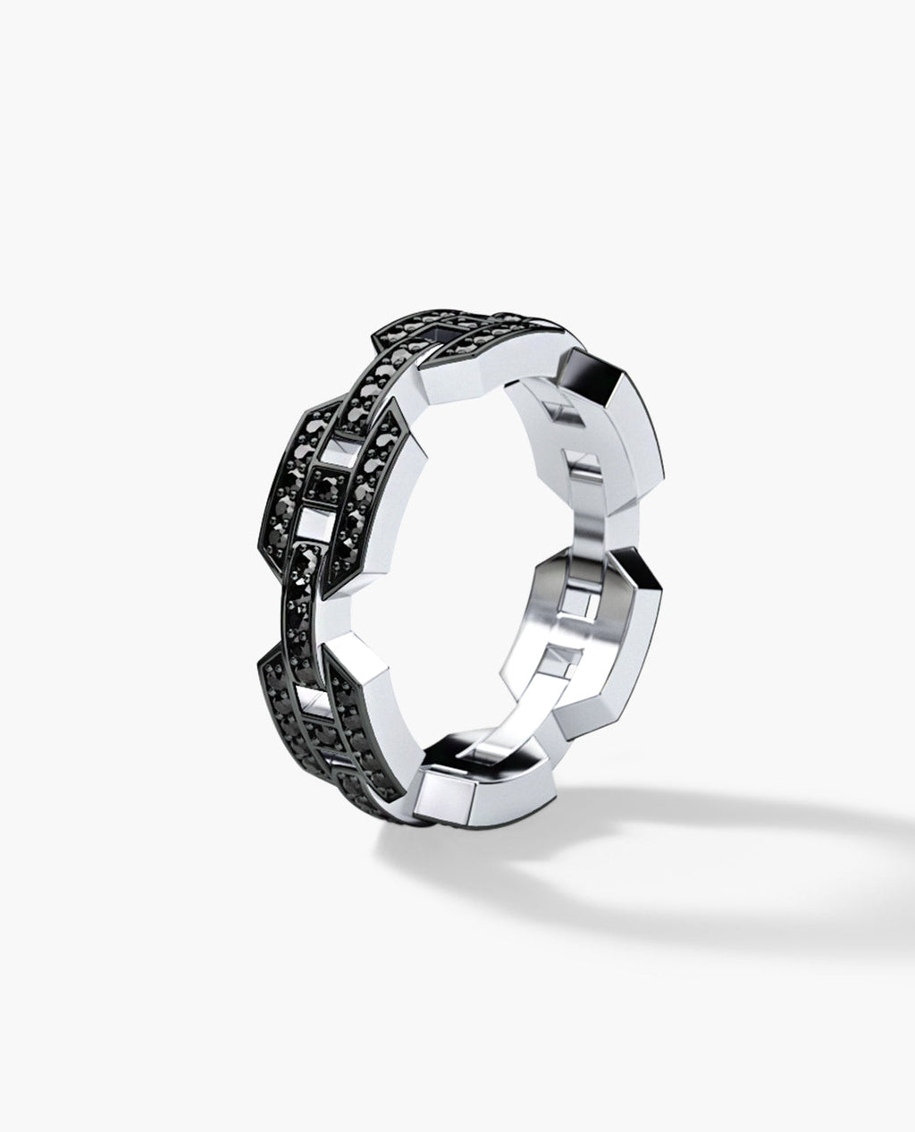 BRIGGS Gold Ring with 0.24ct Black Diamonds