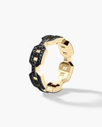 BRIGGS Gold Ring with 0.24ct Black Diamonds