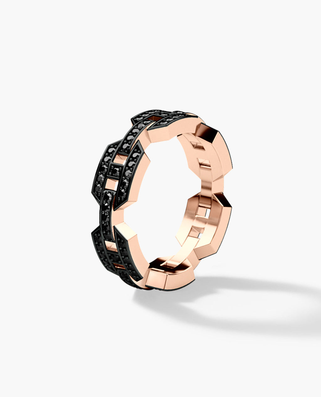 BRIGGS Gold Ring with 0.24ct Black Diamonds