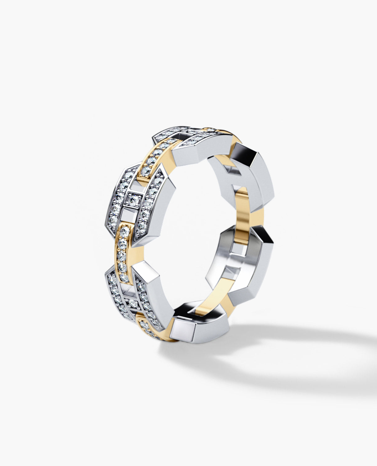 BRIGGS Two-Tone Gold Ring with 0.24ct Diamonds