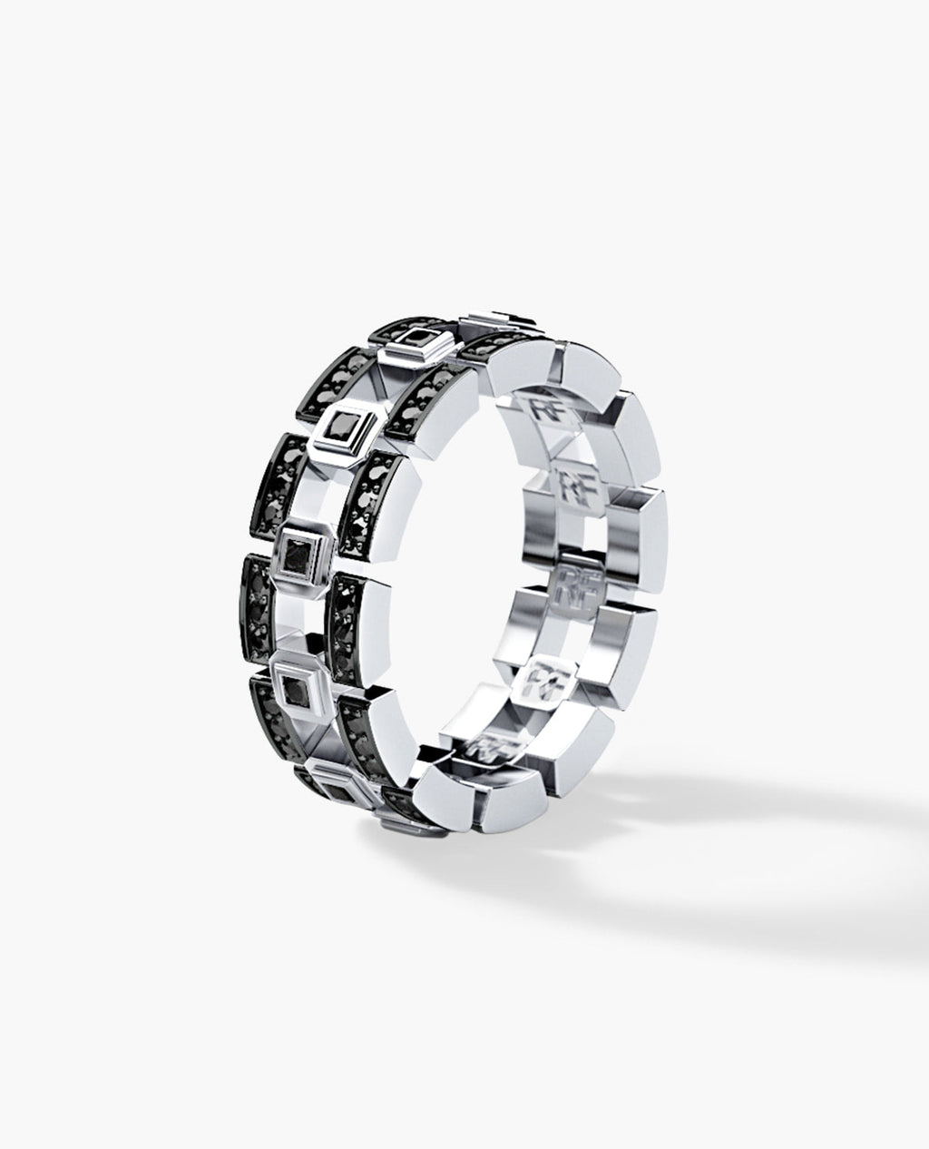 LA PAZ Gold Ring with 0.50ct Black Diamonds