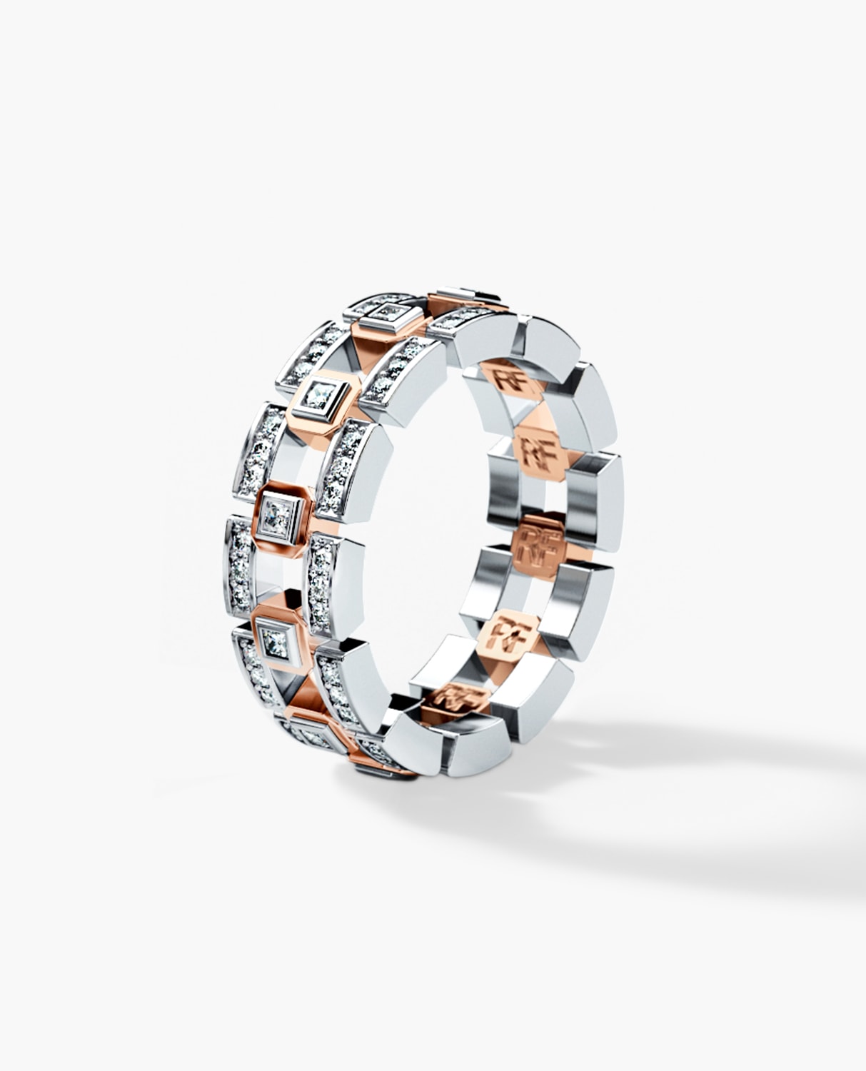 LA PAZ Two-Tone Gold Ring with 0.50ct Diamonds
