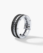 ROPES Gold Ring with 0.70ct Black Diamonds