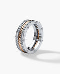 ROPES Two-Tone Gold Ring with 0.70ct Diamonds