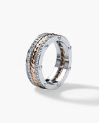 ROPES Two-Tone Gold Ring with 0.70ct Diamonds