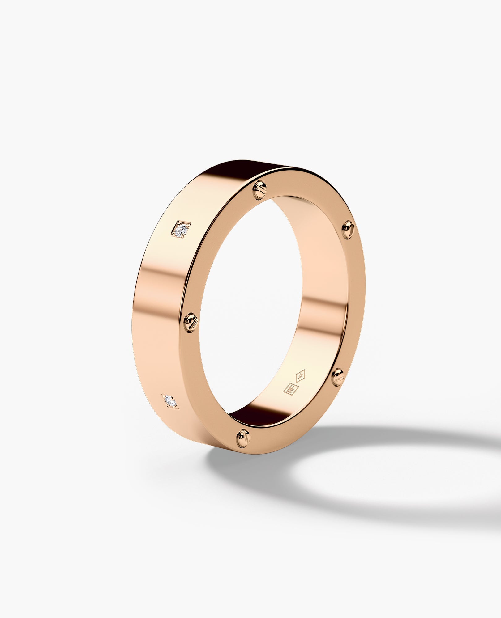 NORSE Gold Ring with 0.05ct Diamonds - 5.5mm