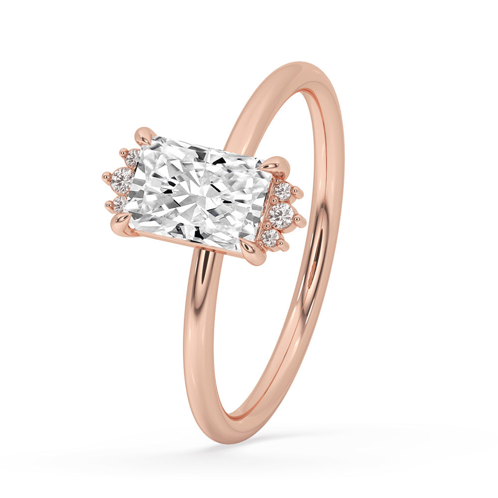 Radiant Cut Diamond Ring With Claw Prong Setting