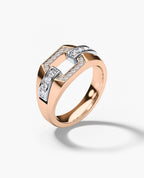 NORTHSTAR Gold Signet Ring with 0.30ct Diamonds