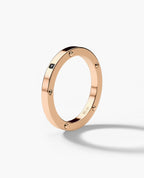 NORSE Gold Ring with Black Diamond - 2.5mm