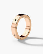 NORSE Gold Ring with 0.05ct Black Diamonds - 5.5mm