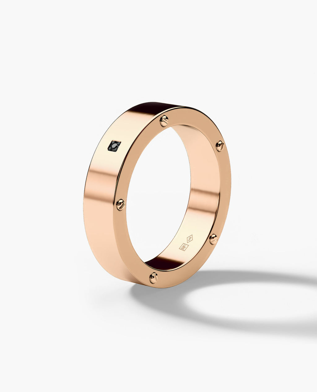 NORSE Gold Ring with Black Diamond - 5.5mm