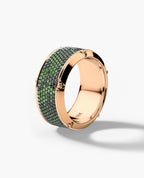 CORTEZ Camouflage Gold Ring with 2.40ct Green and Black Diamonds