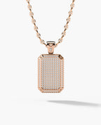DIAMOND DOG TAG Gold Pendant with 2.10ct Diamonds