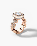 NORTHSTAR Emerald Cut Diamond Gold Engagement Ring