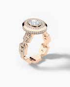 BRIGGS Oval Cut Diamond Gold Engagement Ring