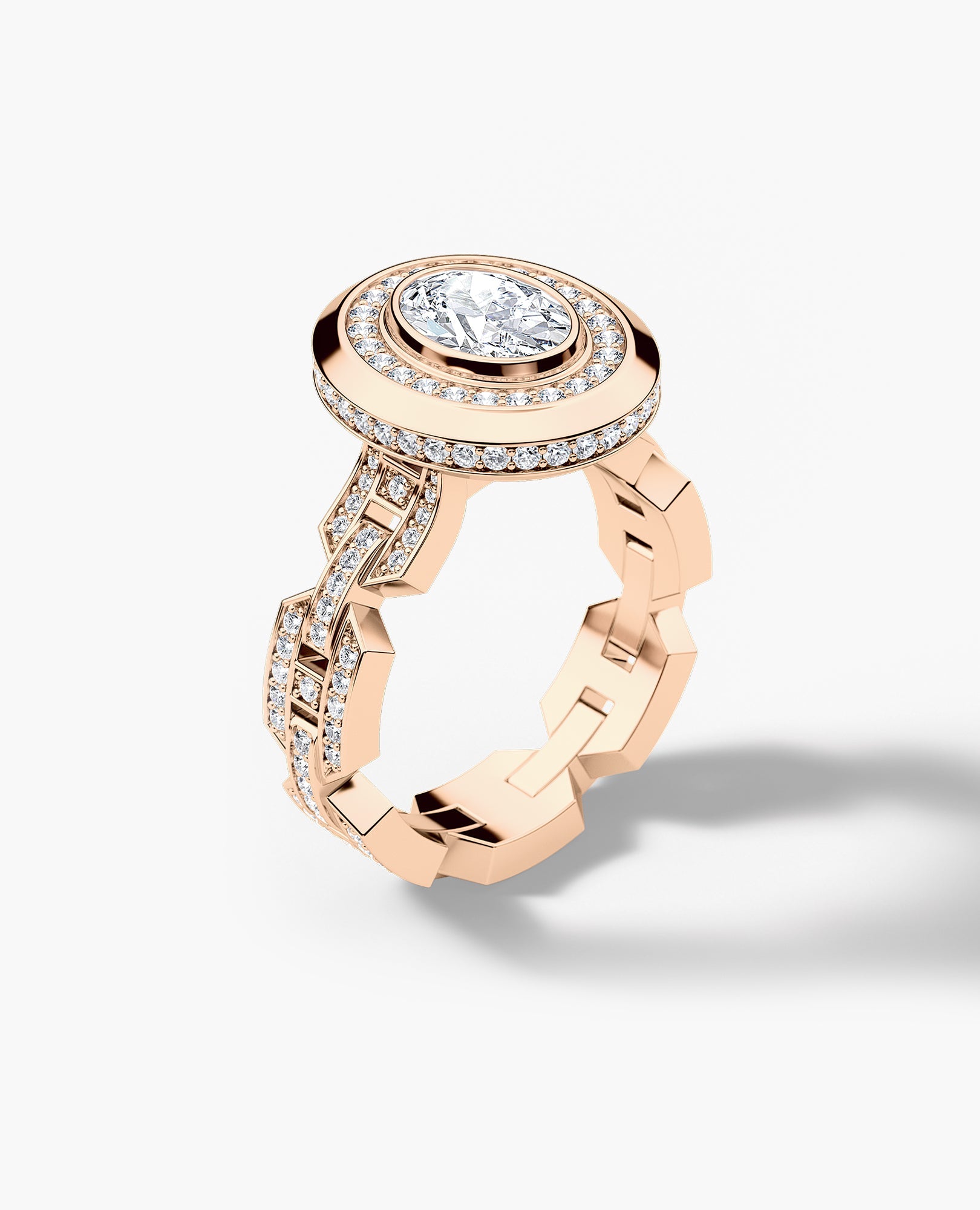BRIGGS Oval Cut Diamond Gold Engagement Ring