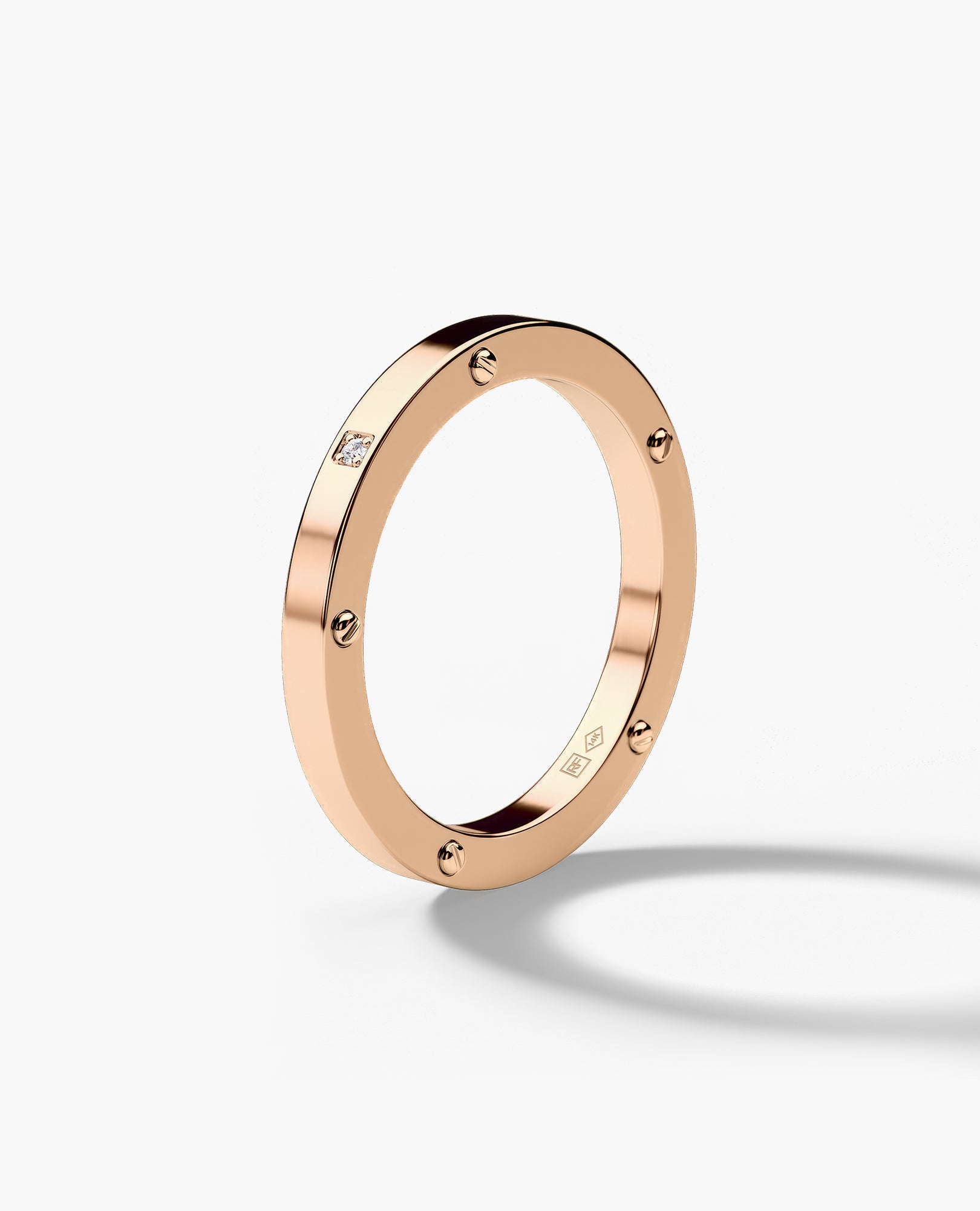 NORSE Gold Ring with Diamond - 2.5mm